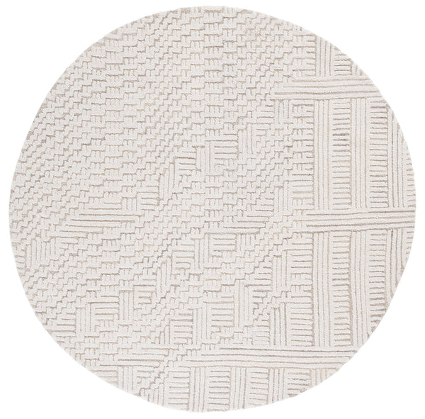 Safavieh Harvest Hand Tufted Wool-cotton Runner Rug - Modern Geometric Design For Stylish Home Interiors Beige ,Ivory 85% Wool,15% Cotton Hvt601b-6r