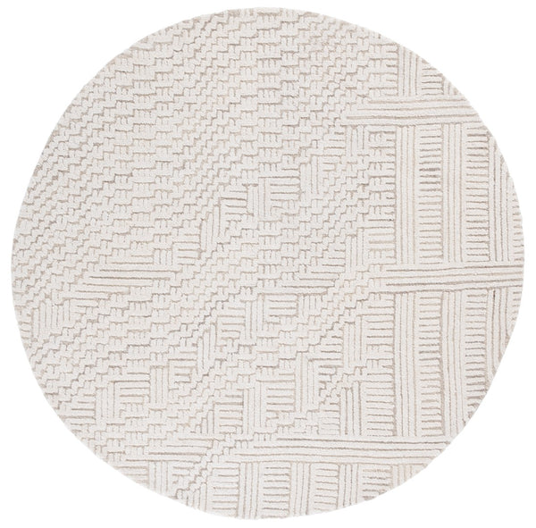 Safavieh Harvest Elegant Hand-tufted Area Rug In Premium Wool Blend - Modern Geometric Design For Your Home Beige ,Ivory 85% Wool,15% Cotton Hvt601b-4