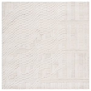 Safavieh Harvest Hand Tufted Wool-cotton Runner Rug - Modern Geometric Design For Stylish Home Interiors Beige ,Ivory 85% Wool,15% Cotton Hvt601b-6sq