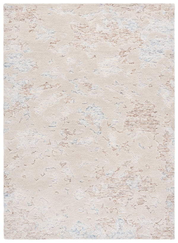 Safavieh Harvest Elegant Hand-tufted Area Rug For Modern Hallways - Exquisite Wool And Cotton Blend Design Taupe ,Blue 80% Wool,20% Cotton Hvt703m-6sq