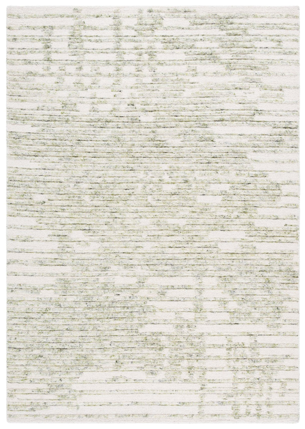 Safavieh Harvest 5x8 Ft Hand-tufted Area Rug In Green Beige - Modern Elegance For Living Spaces & Comfort Green ,Beige 80% Wool,20% Cotton Hvt704y-5