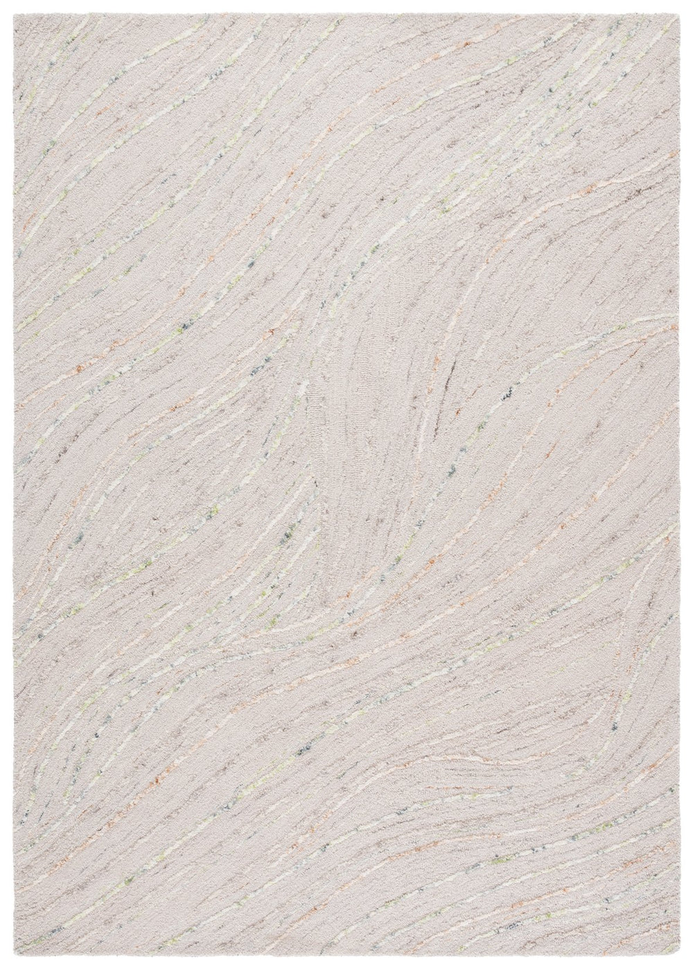 Safavieh Harvest Hand-tufted Area Rug - 5x8 Ft Cozy Luxury In Natural Wool & Cotton For Elegant Homes Light Green ,Grey 80% Wool,20% Cotton Hvt705y-5