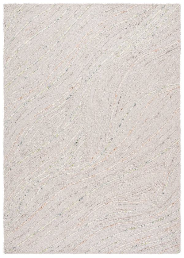 Safavieh Harvest Hand-tufted Area Rug - 5x8 Ft Cozy Luxury In Natural Wool & Cotton For Elegant Homes Beige ,Green 80% Wool,20% Cotton Hvt705b-5