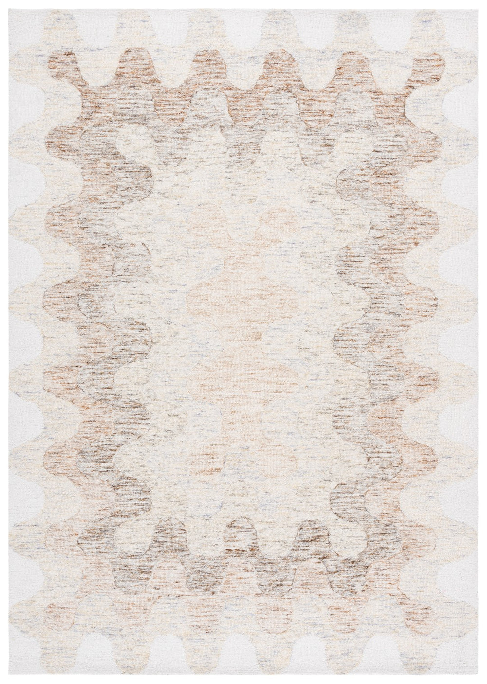 Safavieh Harvest Elegant Artisanal Rug For Modern Spaces – Soft Wool & Cotton Blend With Timeless Style Beige ,Brown 80% Wool,20% Cotton Hvt706t-29
