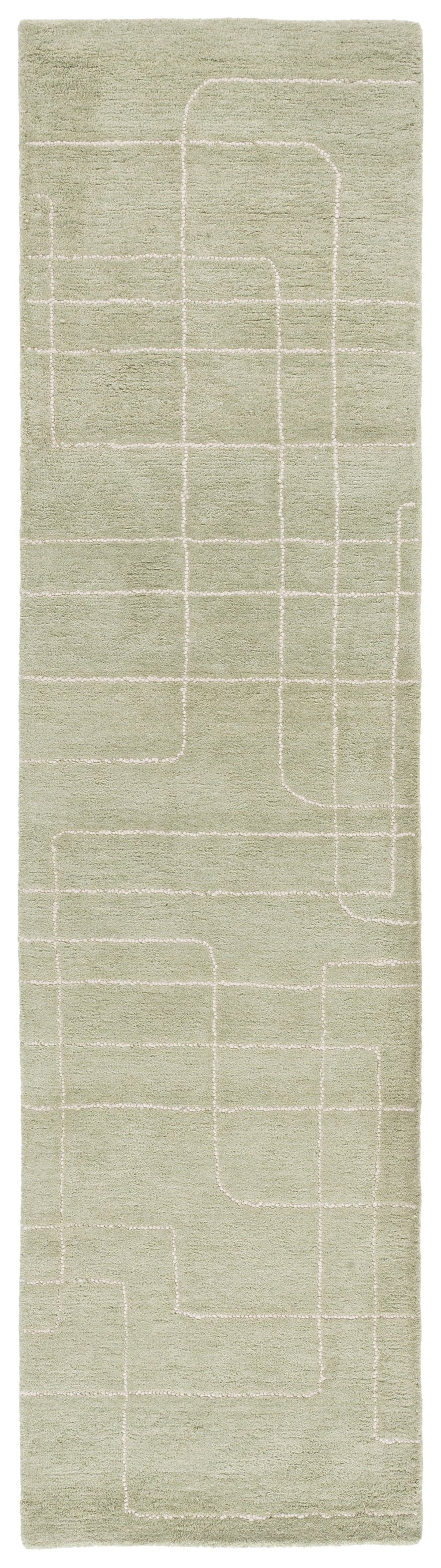 Safavieh Harvest Hand-Tufted Wool Rug In Sage With Modern Geometric Pattern, Low Pile 3/8" For Cozy Rooms 8'-0" x 10'-0" HVT801W-8