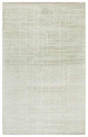 Safavieh Harvest Hand-Tufted Wool Round Rug In Sage — Soft Low Pile, Modern Geometric Style For Living Rooms 6'-0" x 6'-0" HVT801W-6R