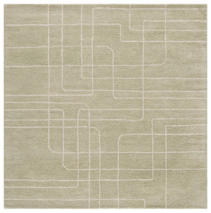 Safavieh Harvest Hand-Tufted Wool Rug In Sage With Modern Geometric Pattern, Low Pile 3/8" For Cozy Rooms 8'-0" x 10'-0" HVT801W-8