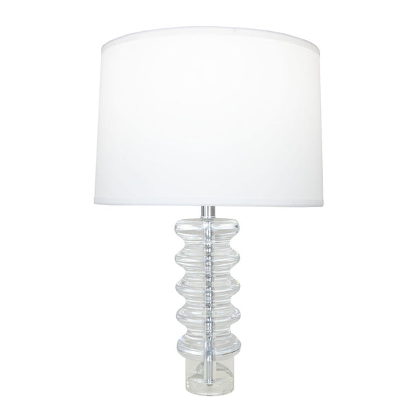 Zeugma Hy3032 Elegant Crystal Table Lamp With Pure White Silky Shade – Perfect For Any Room Decor Clear Crystal  Hy3032 Crystal Lamp
