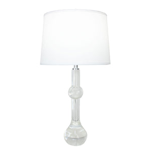 Zeugma Hy3033 Elegant Clear Crystal Lamp With French Wired Design And Pure White Silk Shade For Stylish Lighting Clear Crystal  Hy3033 Crystal Lamp