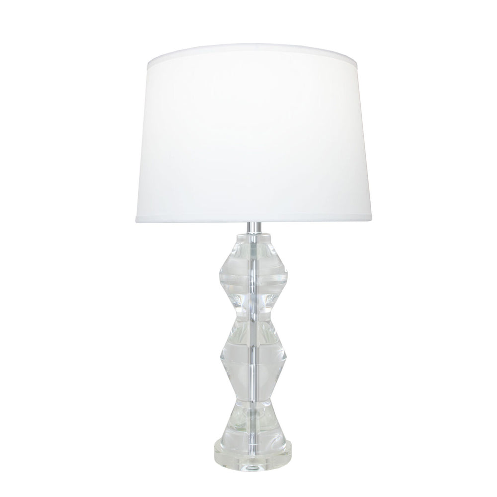 Zeugma Hy3035 Elegant Crystal Table Lamp With Silk Shade - 150w, Modern Design For Any Room Decor Clear Crystal  Hy3035 Crystal Lamp