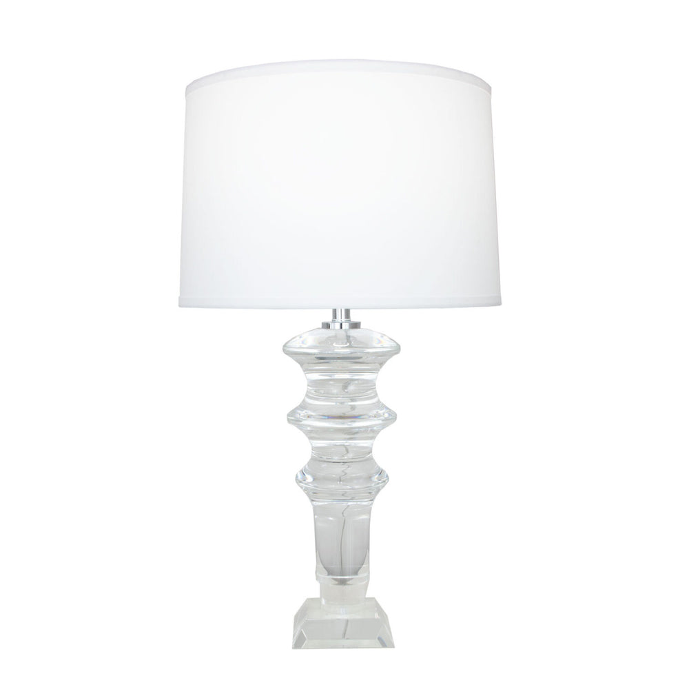 Zeugma Hy3039 Elegant Crystal Table Lamp With White Silk Shade - Chic French Wired Design For Any Space Clear Crystal  Hy3039 Crystal Lamp