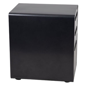 English Elm Wren Ergonomic 3-Drawer Mobile Filing Cabinet with Lock, Anti-Tilt Safety & Versatile Organization Options Black HZ-AP535-01-BK-GG