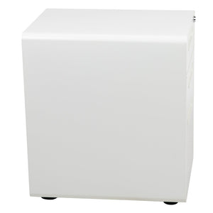 English Elm Wren Ergonomic 3-Drawer Mobile Filing Cabinet with Lock, Anti-Tilt Safety & Versatile Organization Options White HZ-AP535-01-W-GG