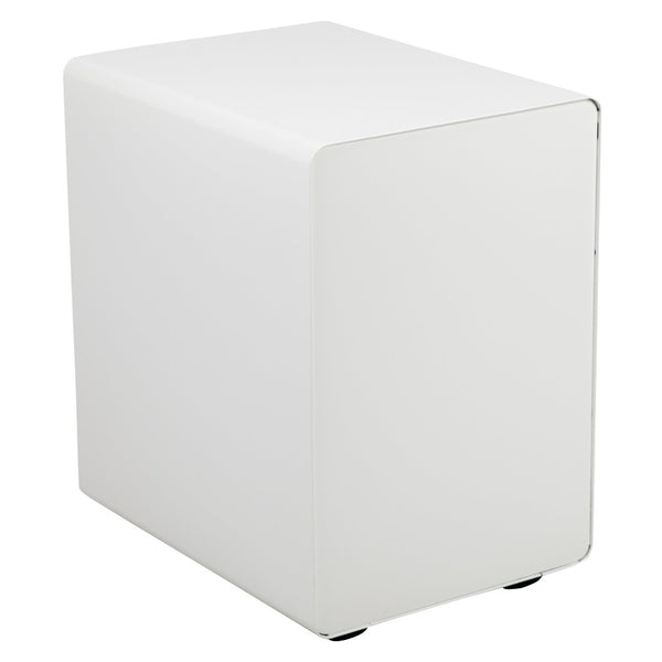 English Elm Wren Ergonomic 3-Drawer Mobile Filing Cabinet with Lock, Anti-Tilt Safety & Versatile Organization Options White HZ-AP535-01-W-GG