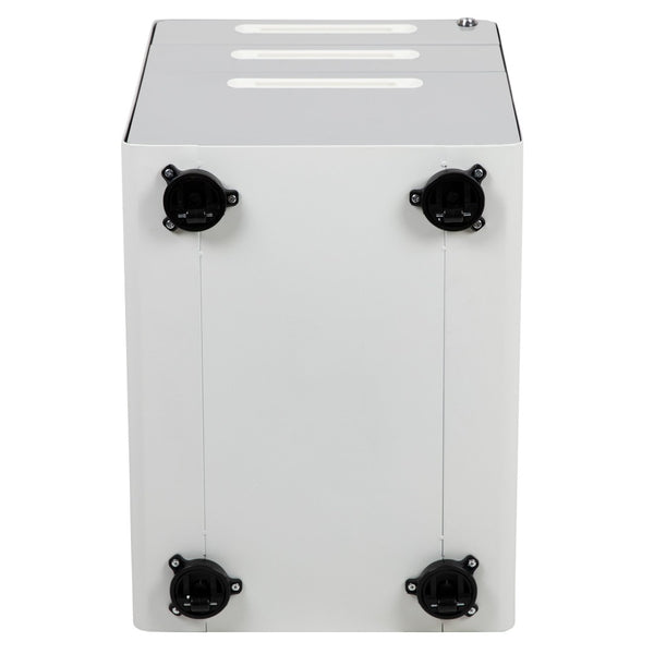 English Elm Wren Ergonomic 3-Drawer Mobile Filing Cabinet with Lock, Anti-Tilt Safety & Versatile Organization Options White HZ-AP535-01-W-GG