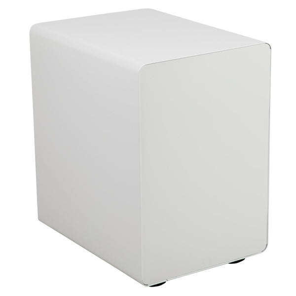 English Elm Wren Ergonomic 3-Drawer Mobile Filing Cabinet with Lock, Anti-Tilt Safety & Versatile Organization Options White and Charcoal HZ-AP535-02-DGY-WH-GG