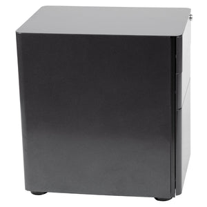 English Elm Warner Modern 3-Drawer Mobile Filing Cabinet with Locking Drawer & Anti-Tilt Safety for Offices Black HZ-CHPL-01-BK-GG