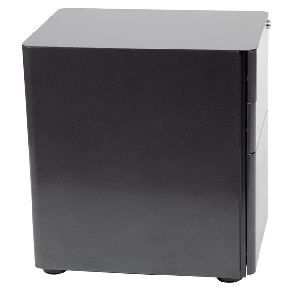 English Elm Warner Modern 3-Drawer Mobile Filing Cabinet with Locking Drawer & Anti-Tilt Safety for Offices Black HZ-CHPL-01-BK-GG