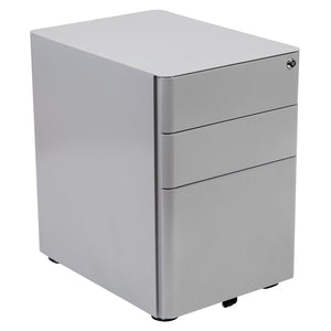 English Elm Warner Modern 3-Drawer Mobile Filing Cabinet with Locking Drawer & Anti-Tilt Safety for Offices Gray HZ-CHPL-01-GRY-GG