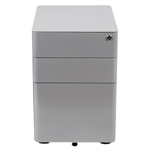 English Elm Warner Modern 3-Drawer Mobile Filing Cabinet with Locking Drawer & Anti-Tilt Safety for Offices Gray HZ-CHPL-01-GRY-GG