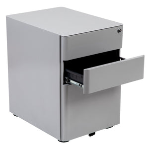 English Elm Warner Modern 3-Drawer Mobile Filing Cabinet with Locking Drawer & Anti-Tilt Safety for Offices Gray HZ-CHPL-01-GRY-GG