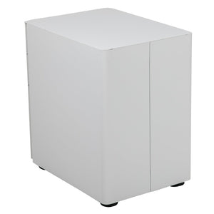 English Elm Warner Modern 3-Drawer Mobile Filing Cabinet with Locking Drawer & Anti-Tilt Safety for Offices White HZ-CHPL-01-W-GG