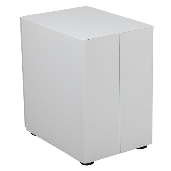 English Elm Warner Modern 3-Drawer Mobile Filing Cabinet with Locking Drawer & Anti-Tilt Safety for Offices White HZ-CHPL-01-W-GG
