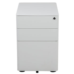 English Elm Warner Modern 3-Drawer Mobile Filing Cabinet with Locking Drawer & Anti-Tilt Safety for Offices White HZ-CHPL-01-W-GG