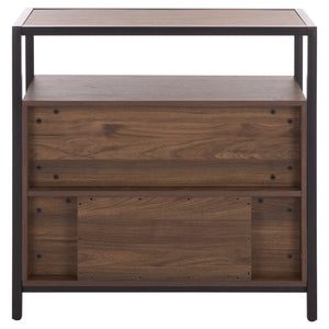 Safavieh Handan Wood And Metal Storage Cabinet With Double Doors For Living Room Or Entryway Use HZ0030