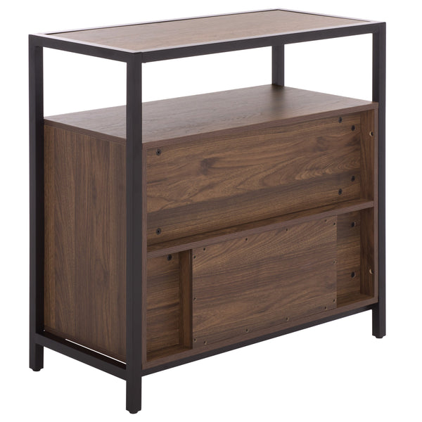 Safavieh Handan Wood And Metal Storage Cabinet With Double Doors For Living Room Or Entryway Use HZ0030