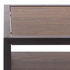Safavieh Handan Wood And Metal Storage Cabinet With Double Doors For Living Room Or Entryway Use HZ0030