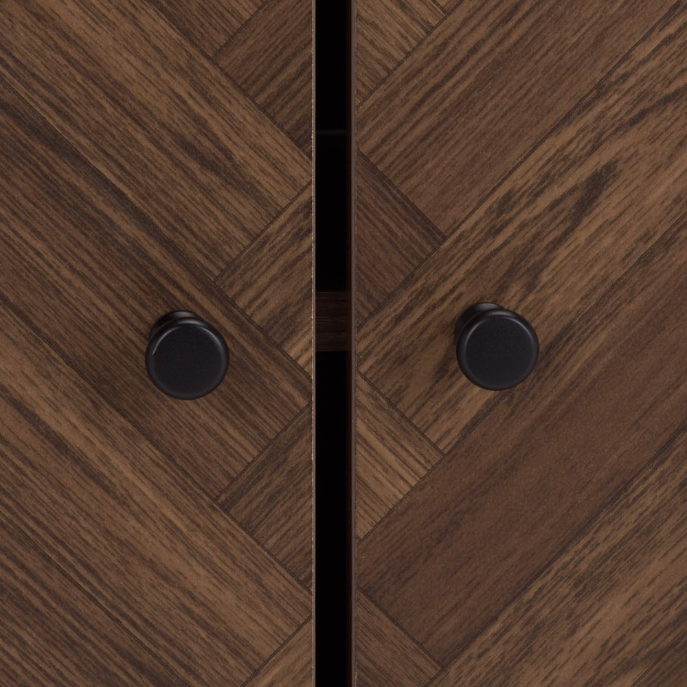 Safavieh Handan Wood And Metal Storage Cabinet With Double Doors For Living Room Or Entryway Use HZ0030