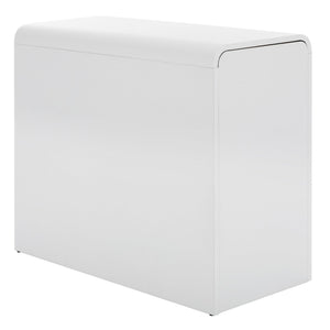 Safavieh Sidekick Compact Rolling Fitness Storage Rack With Pull Out Shelf For Home Gym WHITE HZ0121