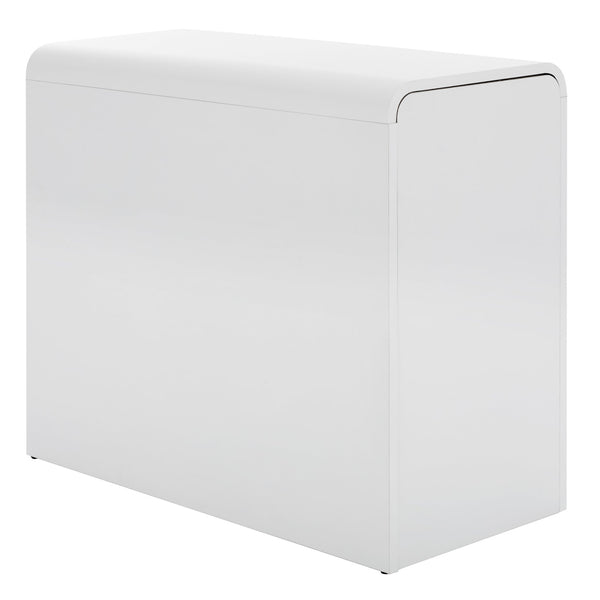 Safavieh Sidekick Compact Rolling Fitness Storage Rack With Pull Out Shelf For Home Gym WHITE HZ0121