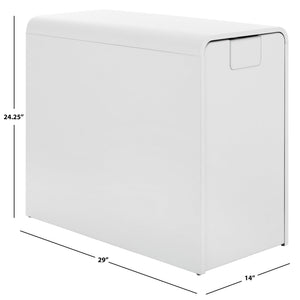 Safavieh Sidekick Compact Rolling Fitness Storage Rack With Pull Out Shelf For Home Gym WHITE HZ0121