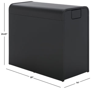 Safavieh Sidekick Compact Rolling Fitness Storage Rack With Pull Out Shelf For Home Gym BLACK HZ0122