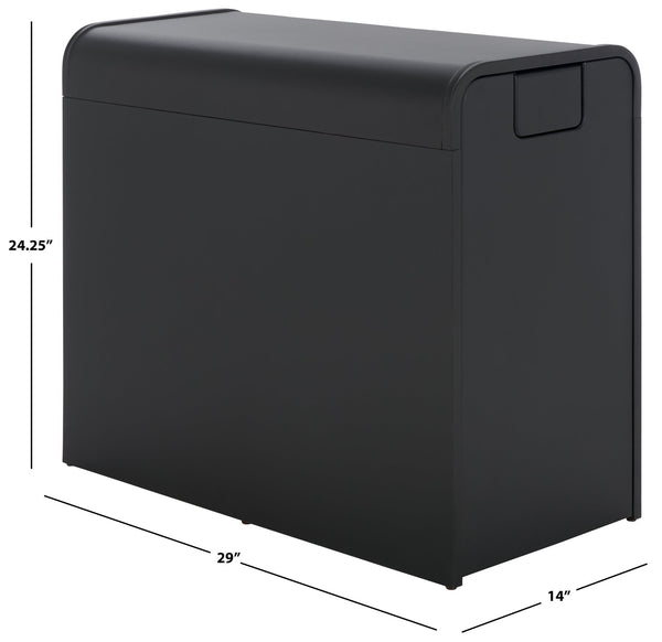 Safavieh Sidekick Compact Rolling Fitness Storage Rack With Pull Out Shelf For Home Gym BLACK HZ0122