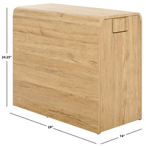 Safavieh Sidekick Compact Rolling Fitness Storage Rack With Pull Out Shelf For Home Gym OAK HZ0123