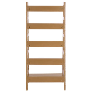 Safavieh Amanda Five Tier Open Bookcase In Acacia Veneer For Living Room Or Home Office HZ0340