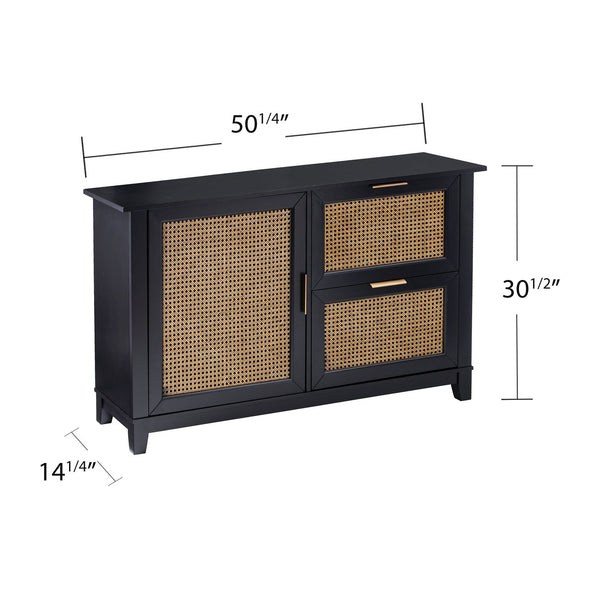 Safavieh Holly Martin Chekshire Woven Rattan Cabinet With Brass Hardware For Entryway Storage HZ1003005