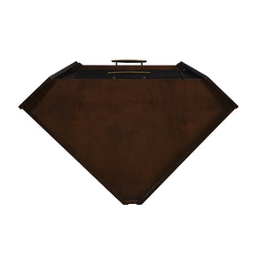 Safavieh Larson Midcentury Corner Bar Cabinet With Mirrored Interior And Fold Down Serving Top HZ1060