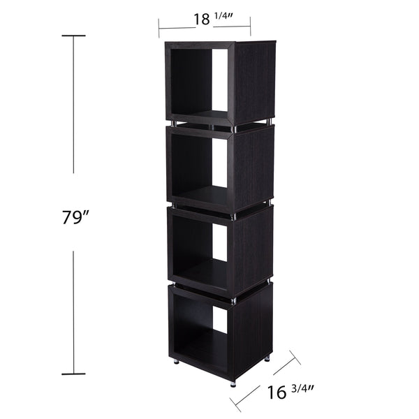 Safavieh Portgren Slim Iron Frame Bookshelf Four Open Shelves For Office Or Living Room Display HZ1114643