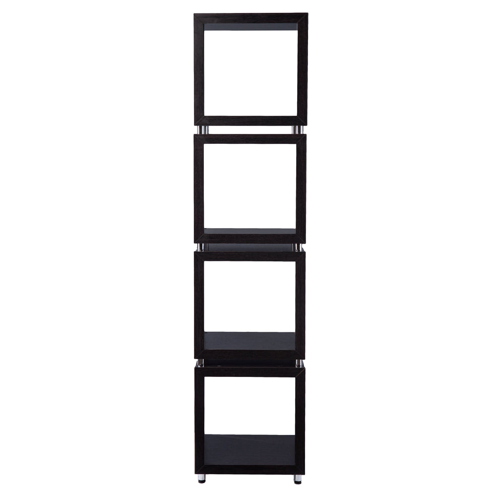 Safavieh Portgren Slim Iron Frame Bookshelf Four Open Shelves For Office Or Living Room Display HZ1114643