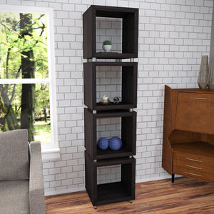 Safavieh Portgren Slim Iron Frame Bookshelf Four Open Shelves For Office Or Living Room Display HZ1114643