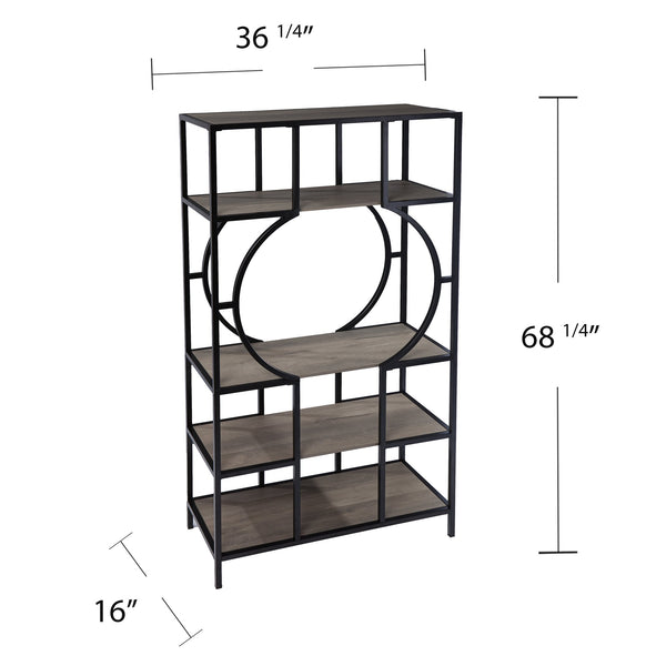 Safavieh Tyberton Five Tier Etagere Bookcase With Iron Frame For Office Or Living Room Display HZ1119038