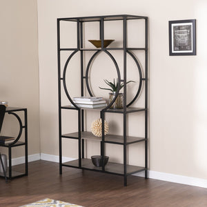 Safavieh Tyberton Five Tier Etagere Bookcase With Iron Frame For Office Or Living Room Display HZ1119038