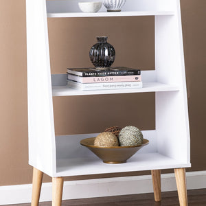 Safavieh Berritza Midcentury Rubberwood Bookshelf With Spindle Legs For Office Or Living Room HZ1152838