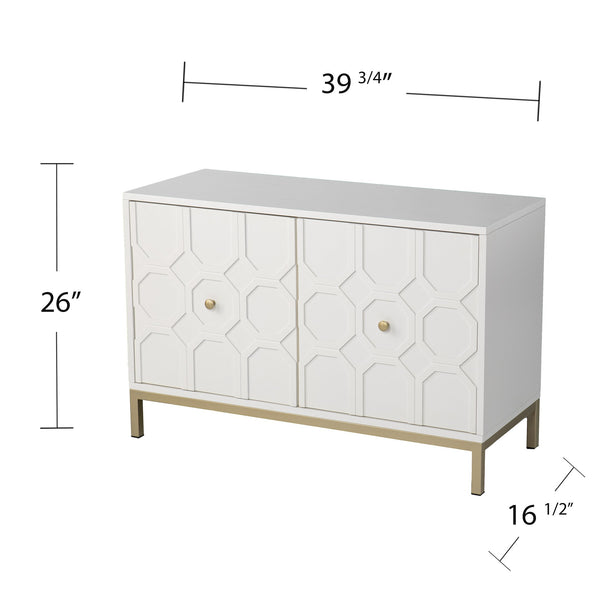 Safavieh Gramdlynn Moroccan Carved Two Door Cabinet With Iron Legs And Adjustable Interior Shelving HZ1153005