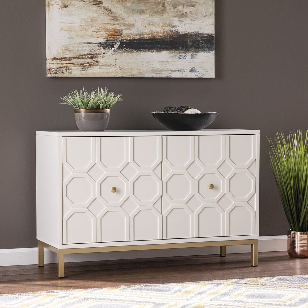Safavieh Gramdlynn Moroccan Carved Two Door Cabinet With Iron Legs And Adjustable Interior Shelving HZ1153005
