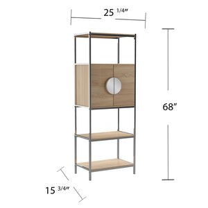 Safavieh Northdom Modern Bar Cabinet With Glass Racks Pull Out Tray And Mirrored Accents NATURAL HZ1217541